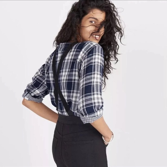 Madewell Crossback Black Overalls size M - Picture 2 of 9